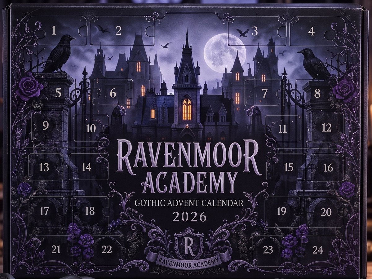 Ravenmoor Academy – Gothic Advent Calendar 2026 – box front